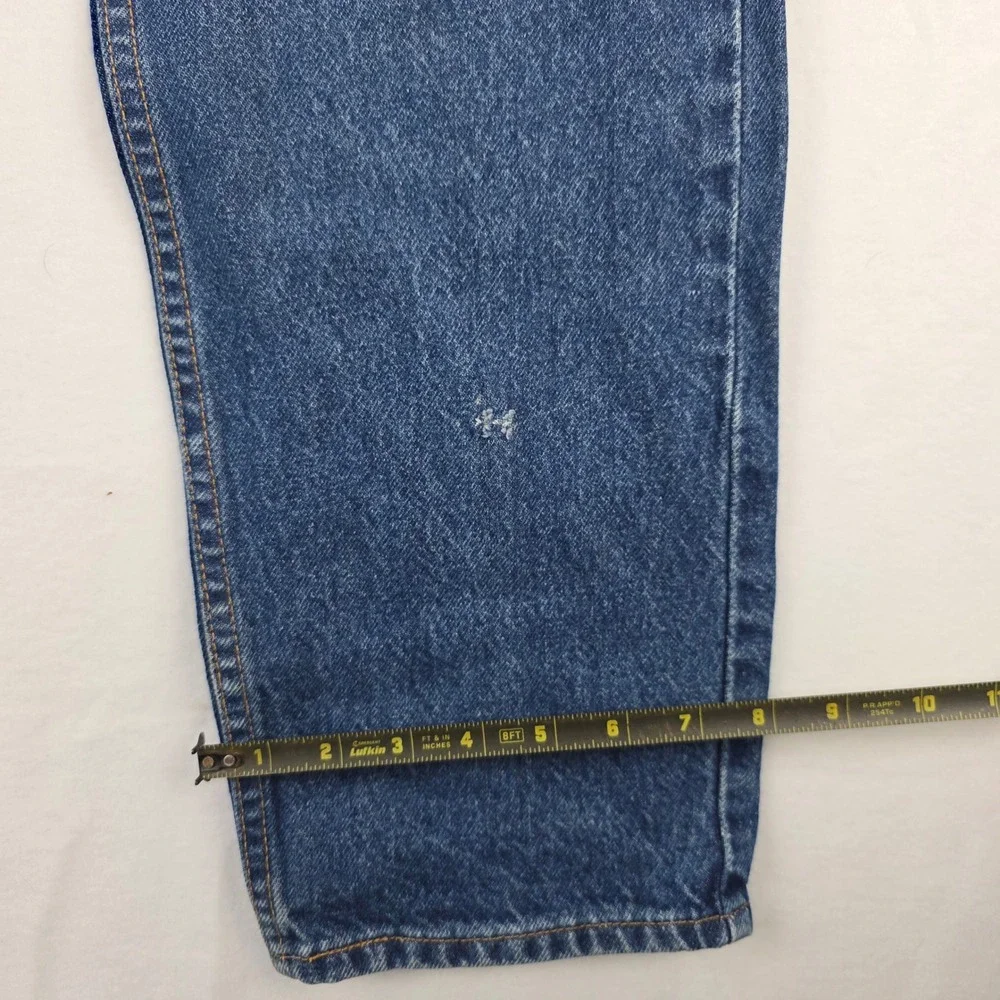 Vintage Levis 505 Orange Tab Jeans Mens 36x34 Blue Straight Leg Denim - Picture 7 of 10